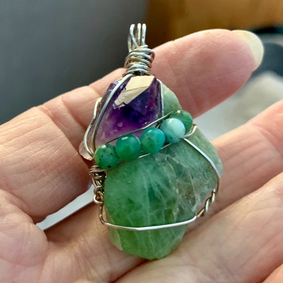 Amethyst, Peridot & Opal Bead Necklace - Picture 13 of 13